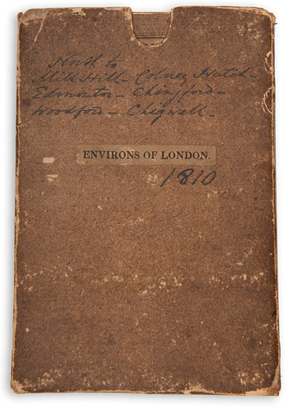 The second edition of William Fadens' Topographical Map of the Country in the Vicinity of London, with original hand colouring. Scarce.