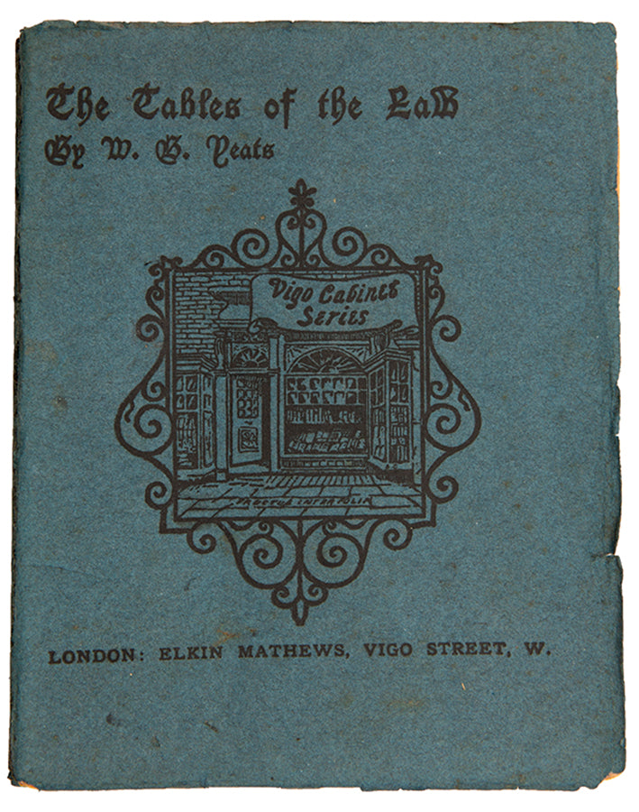 The first published edition of Yeats' The Tables of the Law and the Adoration of the Magi, issued as no.17 of Mathew Elkin's Vigo Cabinet Series.