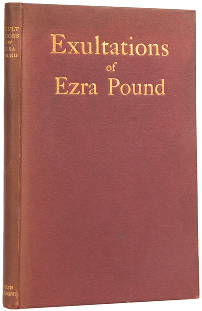 First edition of Exultations by Ezra Pound, published in 1909.
