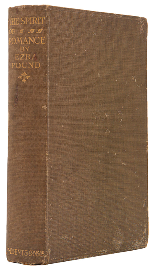First edition of The Spirit of Romance by Ezra Pound, published in 1910.