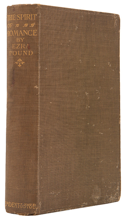 First edition of The Spirit of Romance by Ezra Pound, published in 1910.