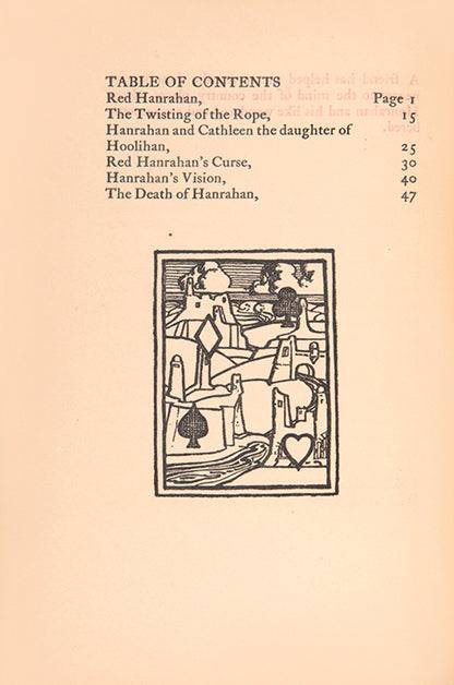 First edition of Stories of Red Hanrahan by W.B. Yeats, printed at the Dun Emer Press.