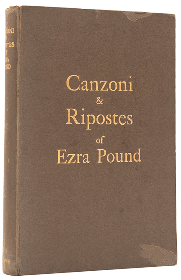 First editions, combined issue of Canzoni & Ripostes by Ezra Pound, published in 1918.