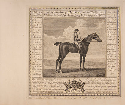 Rare collection of 34 plates of racehorses published by Cheny and Butler.