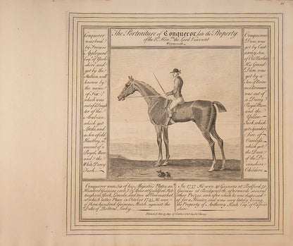 Rare collection of 34 plates of racehorses published by Cheny and Butler.