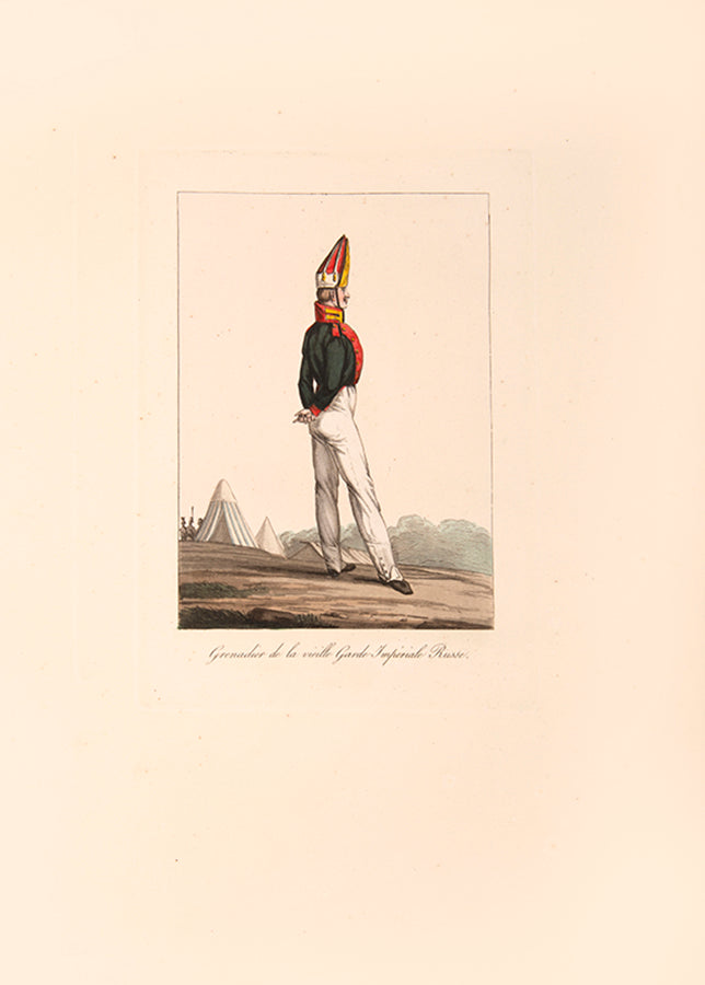 The complete series of attractive military costume plates of British, Russian and Prussian Armies.