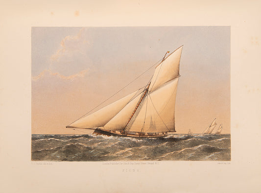 Dutton's scarce and beautiful series of  coloured lithographs of yachting.