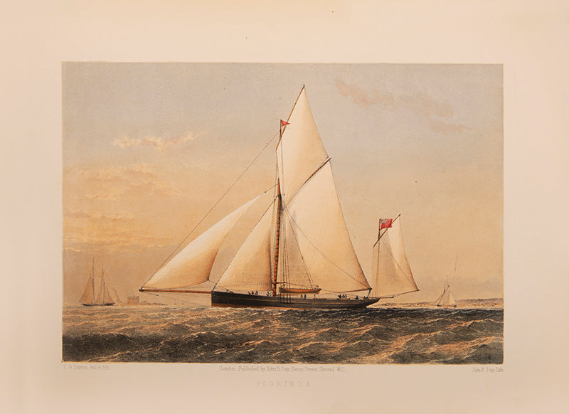 Dutton's scarce and beautiful series of  coloured lithographs of yachting.