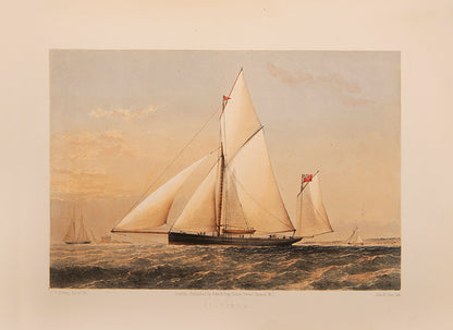 Dutton's scarce and beautiful series of  coloured lithographs of yachting.
