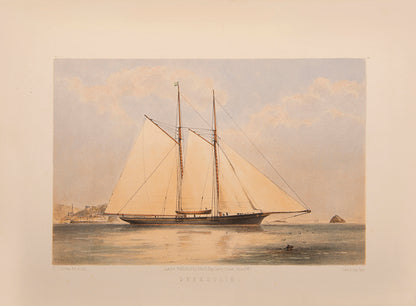 Dutton's scarce and beautiful series of  coloured lithographs of yachting.
