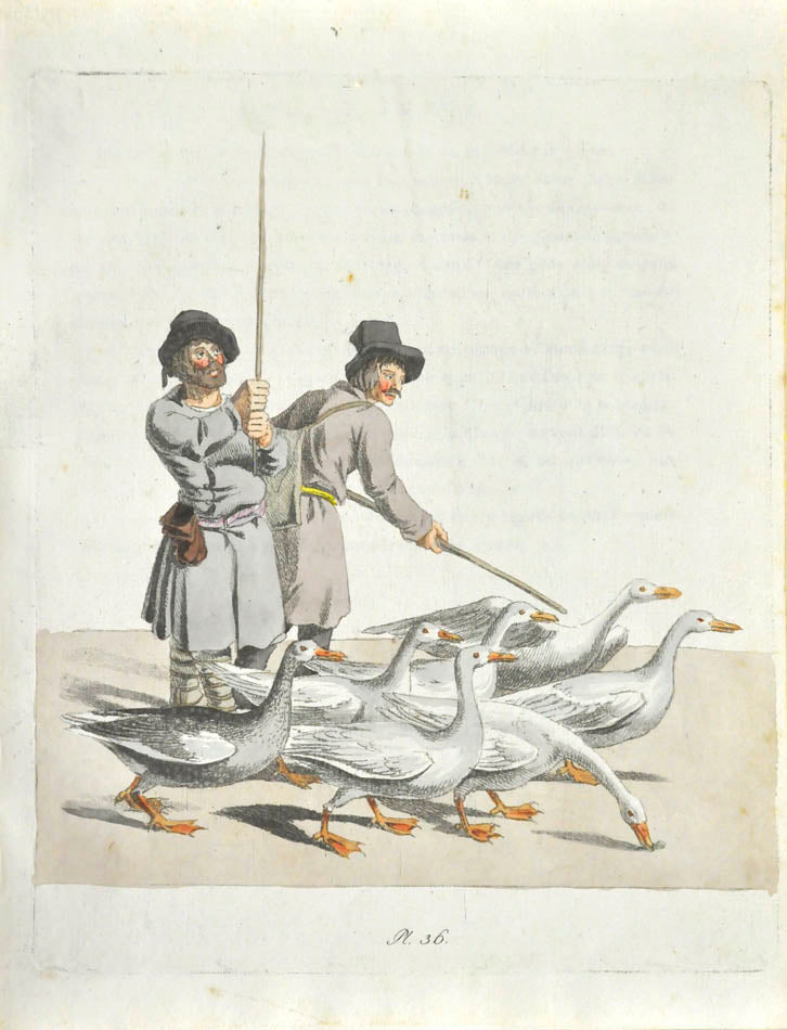Fine fresch copy of Richter's Sitten, Gebrauche und Kleudung der Russen, an important illustrated work on Russian Habits and costumes