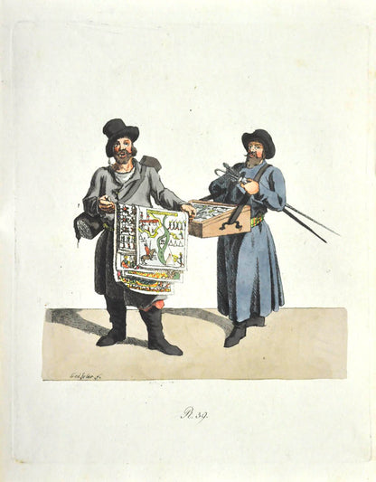 Fine fresch copy of Richter's Sitten, Gebrauche und Kleudung der Russen, an important illustrated work on Russian Habits and costumes