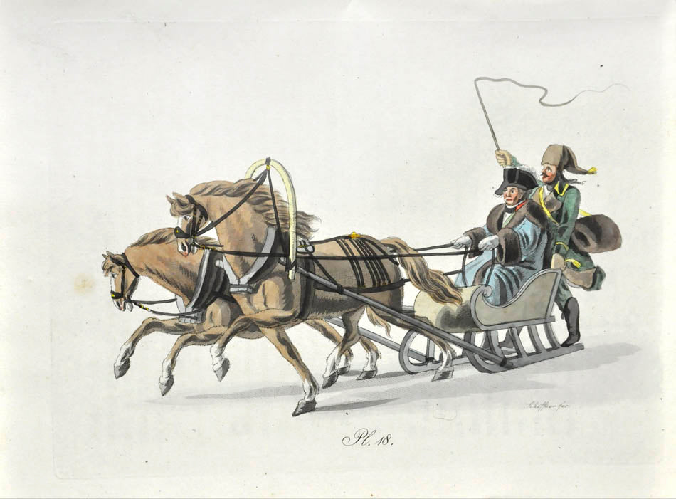 Fine fresch copy of Richter's Sitten, Gebrauche und Kleudung der Russen, an important illustrated work on Russian Habits and costumes