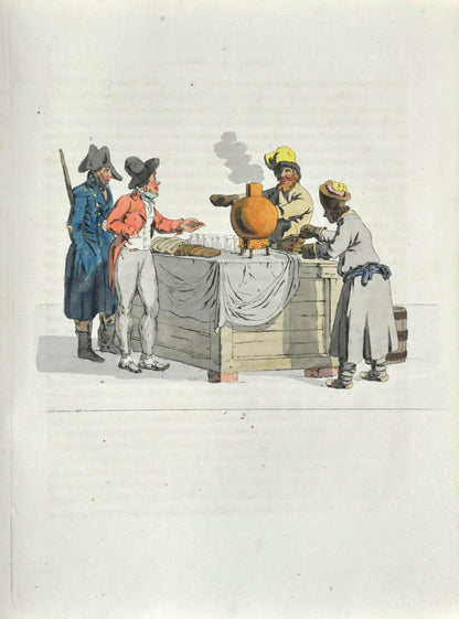Fine fresch copy of Richter's Sitten, Gebrauche und Kleudung der Russen, an important illustrated work on Russian Habits and costumes