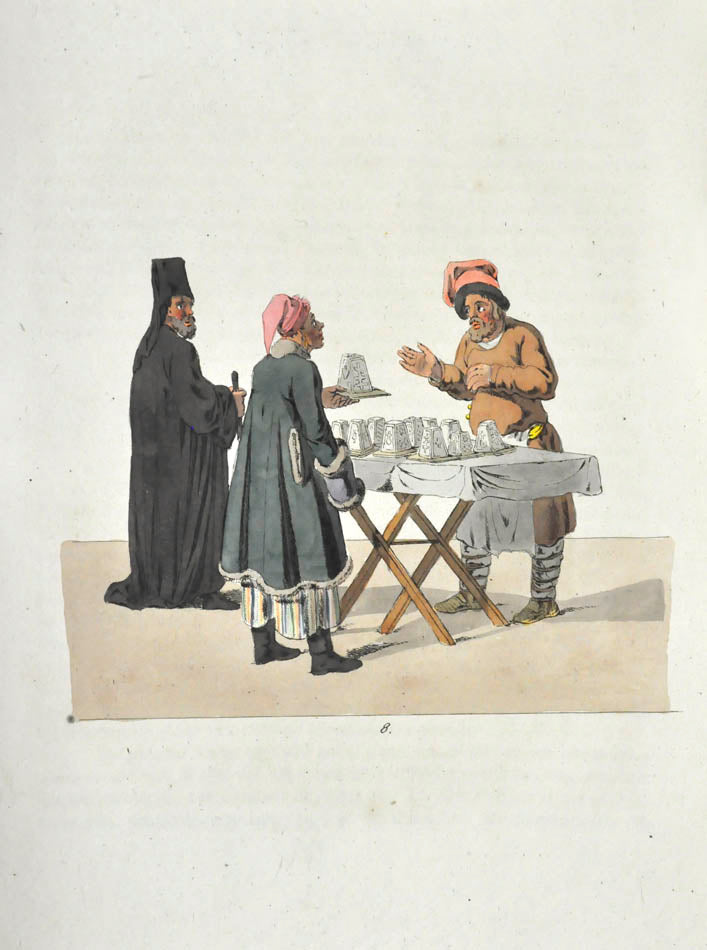 Fine fresch copy of Richter's Sitten, Gebrauche und Kleudung der Russen, an important illustrated work on Russian Habits and costumes