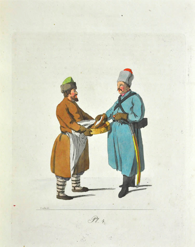 Fine fresch copy of Richter's Sitten, Gebrauche und Kleudung der Russen, an important illustrated work on Russian Habits and costumes