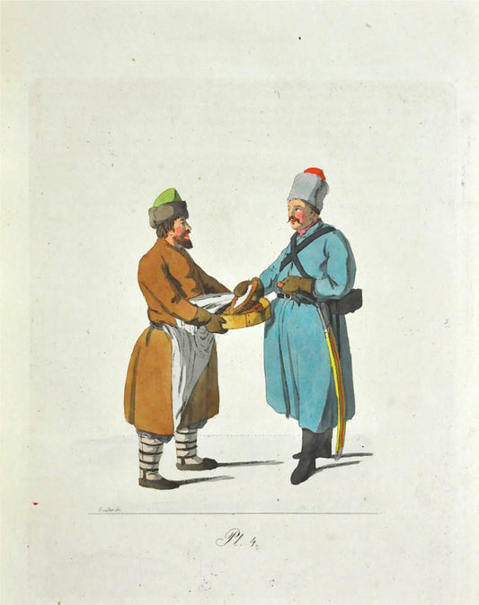 Fine fresch copy of Richter's Sitten, Gebrauche und Kleudung der Russen, an important illustrated work on Russian Habits and costumes