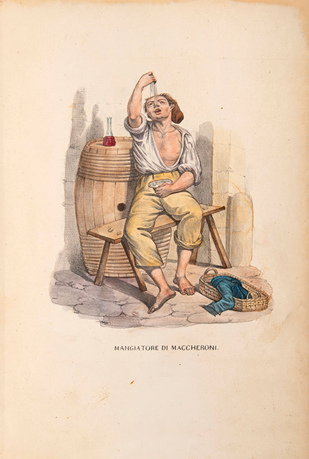 Samaritani's scarce collection of hand coloured lithographs depicting the street sellers of Naples.