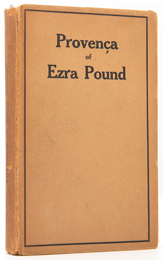 First edition of Provença by Ezra Pound, his first book published in America.