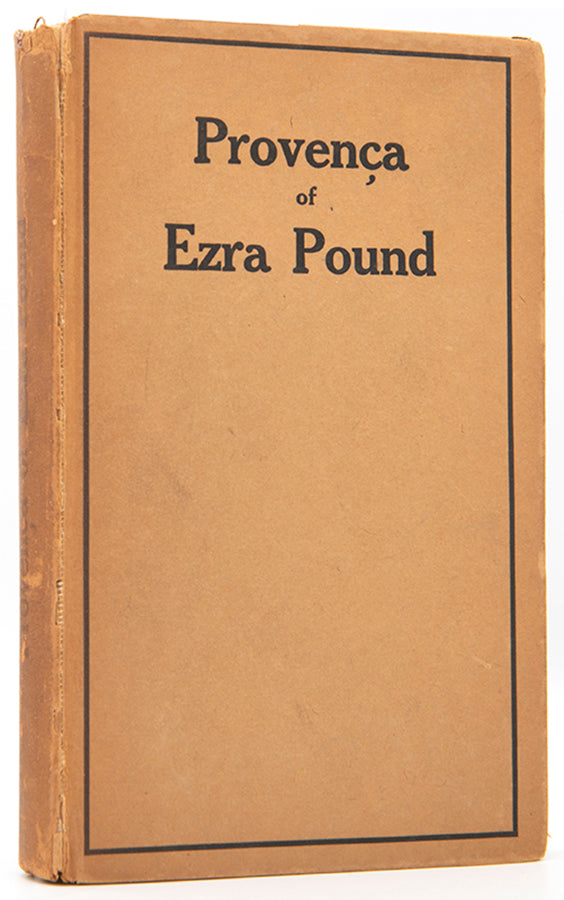 First edition of Provença by Ezra Pound, his first book published in America.