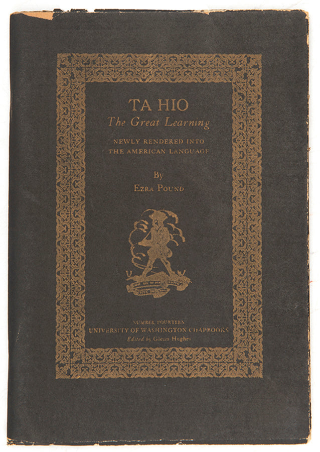 First edition of Ta Hio by Ezra Pound, one of 575 copies.