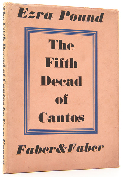 First edition of The Fifth Decad of Cantos by Ezra Pound, published in 1937.