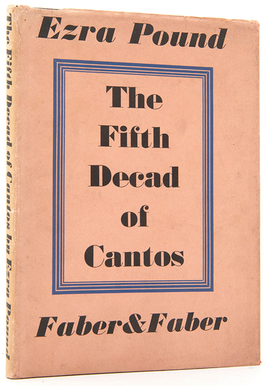 First edition of The Fifth Decad of Cantos by Ezra Pound, published in 1937.