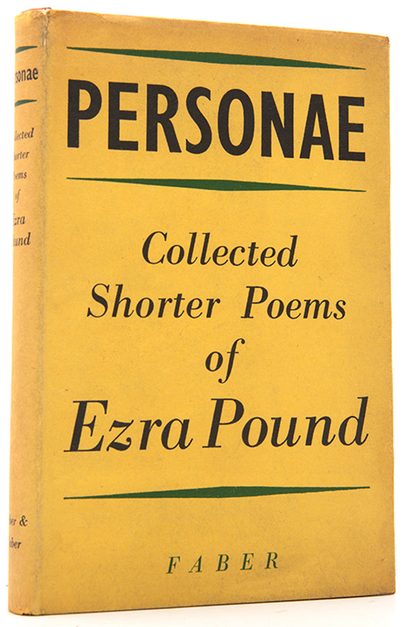 First English edition of Personae by Ezra Pound, printed in 1952.