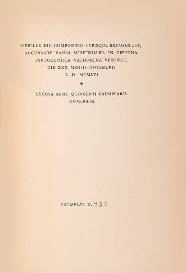 First edition of De Moribus Brachmanorum by Ezra Pound, published in 1956.