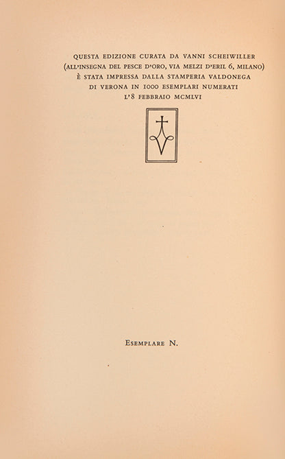 First edition of Moscardino by EZra Pound, one of 1000 copies.