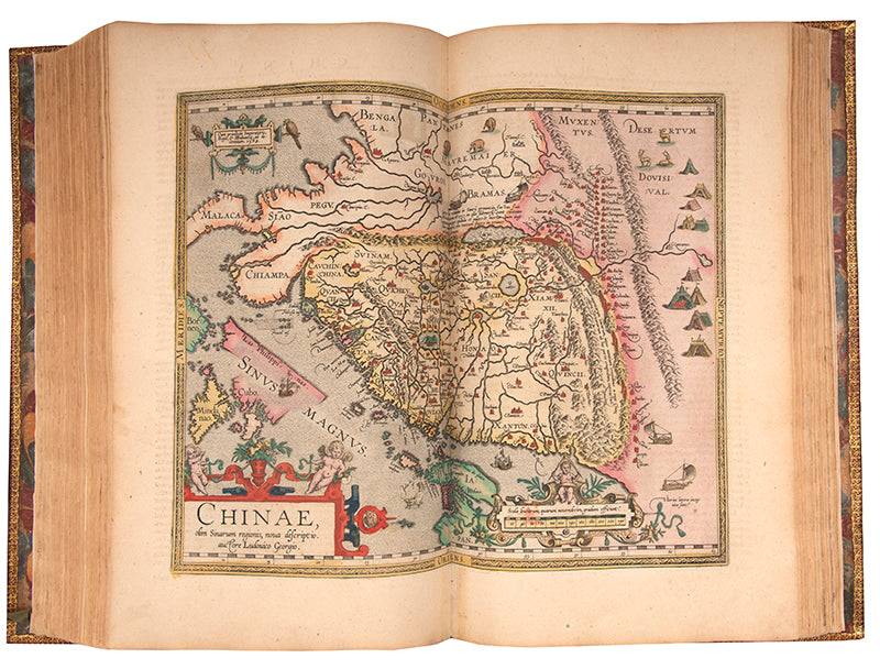 An impressive edition of Abraham Ortelius's large folio atlas the Theatruum Orbis Terarrum, illustrated with 156 plates in contemporary hand-colour.