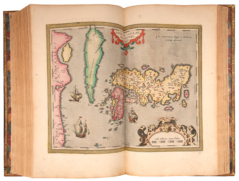 An impressive edition of Abraham Ortelius's large folio atlas the Theatruum Orbis Terarrum, illustrated with 156 plates in contemporary hand-colour.