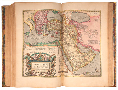 An impressive edition of Abraham Ortelius's large folio atlas the Theatruum Orbis Terarrum, illustrated with 156 plates in contemporary hand-colour.