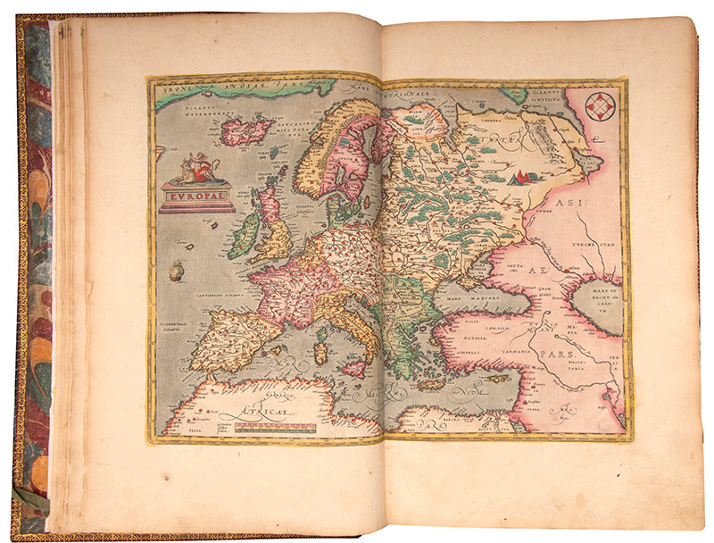 An impressive edition of Abraham Ortelius's large folio atlas the Theatruum Orbis Terarrum, illustrated with 156 plates in contemporary hand-colour.