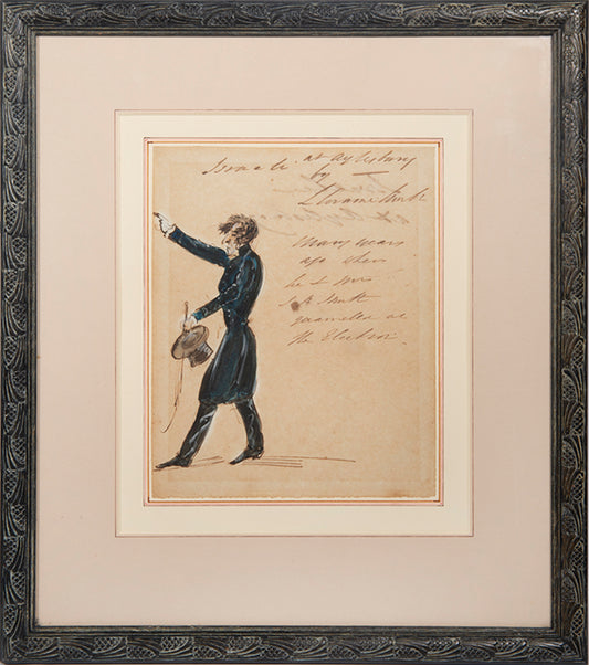 Original drawing of Disraeli by Rev. Loraine Loraine-Smith (1784–1857), son of the painter Charles Loraine Smith (1751–1835).