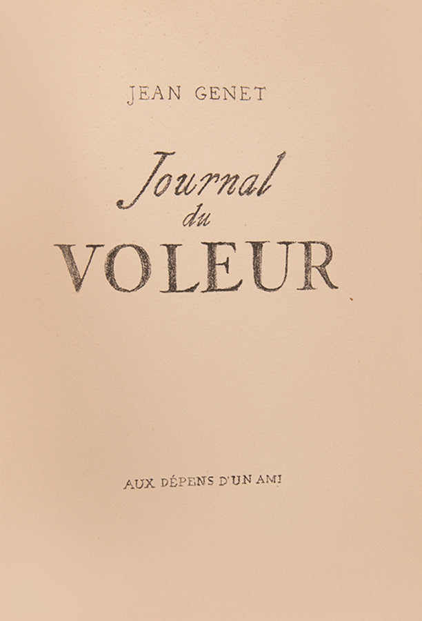 First edition of Journal de Voleur by Jean Genet, signed by the author.