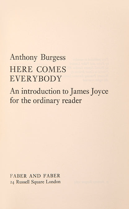 First edition of Here Comes Everyone by Anthony Burgess.