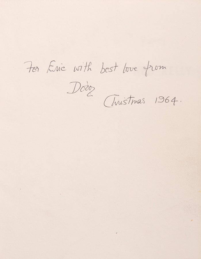 The first edition of this monograph on Sidney Nolan's Ned Kelly series, inscribed by the artist, and with provenance for the composer Eric Walter White.