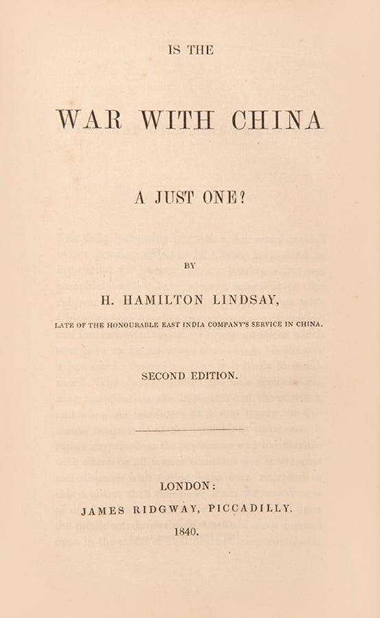Hugh Lindsay's Report of Proceedings contains reports by Lindsay, an East India Company man, and Charles Gutzlaff on trade with China and Corea