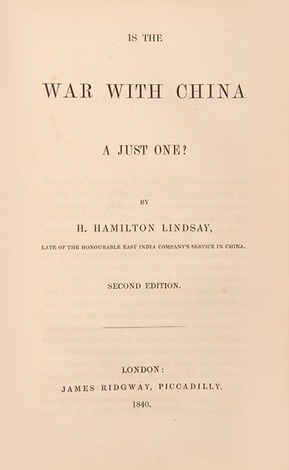 Hugh Lindsay's Report of Proceedings contains reports by Lindsay, an East India Company man, and Charles Gutzlaff on trade with China and Corea