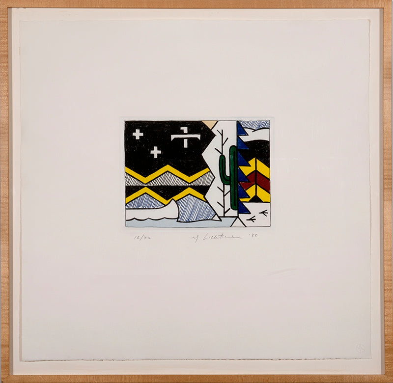 Roy Lichtenstein, Night Scene, 1980, etching, aquatint and engraving in colours, signed by the artist, from the edition of 32, on mould made Lana paper