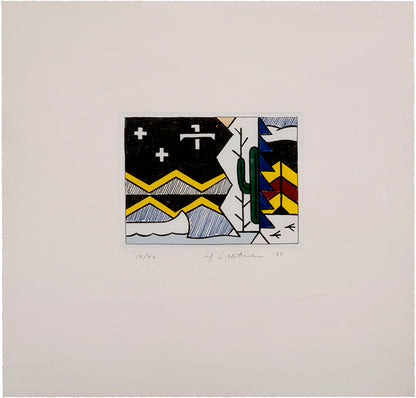 Roy Lichtenstein, Night Scene, 1980, etching, aquatint and engraving in colours, signed by the artist, from the edition of 32, on mould made Lana paper