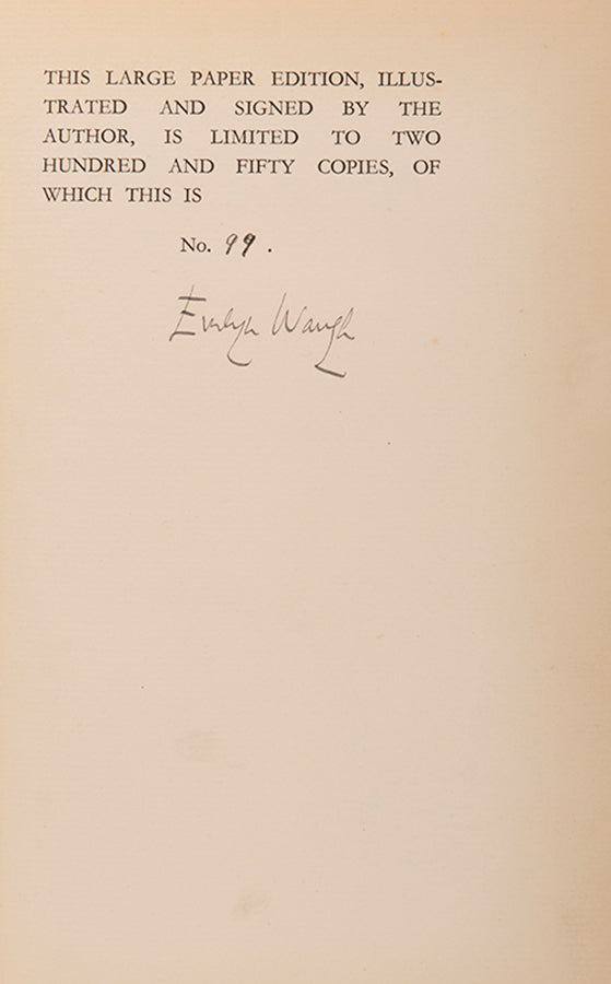 First edition of Black Mischief by Evelyn Waugh, signed by the author.