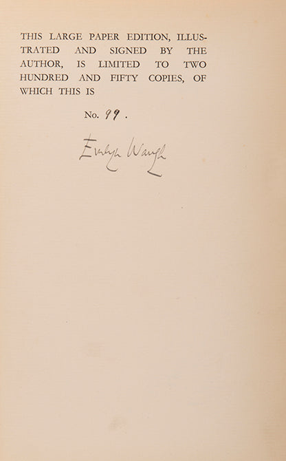 First edition of Black Mischief by Evelyn Waugh, signed by the author.