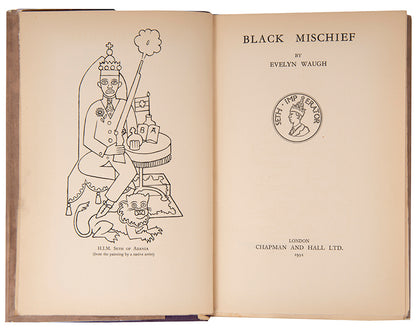 First edition of Black Mischief by Evelyn Waugh, signed by the author.