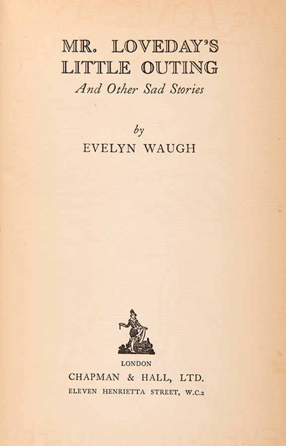First edition of Mr Loveday's Little Outing by Evelyn Waugh.
