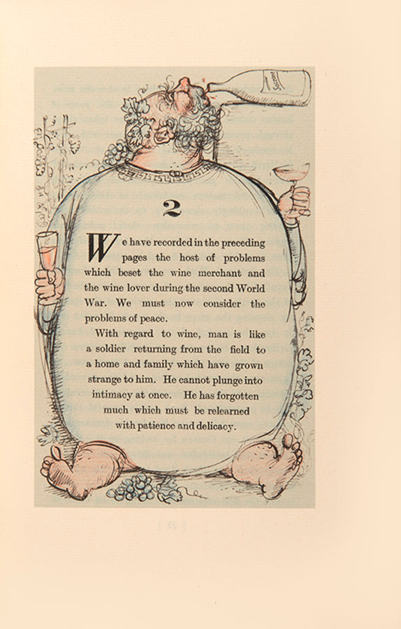 First edition of Wine in Peace and War by Eveleyn Waugh, one of 100 copies signed by the author