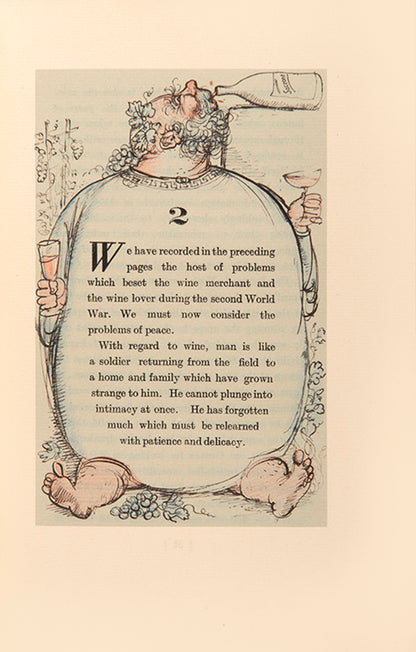 First edition of Wine in Peace and War by Eveleyn Waugh, one of 100 copies signed by the author