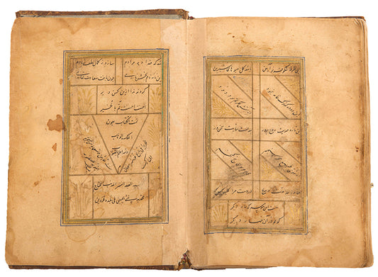 Illustrated manuscript on paper of Leili o Majnun by Abdullah Hatifi copied in Qazvin in 1524.