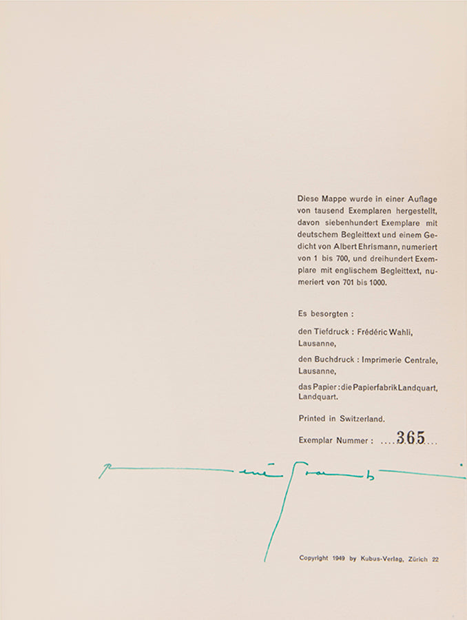 Signed copy of Rene Groebli's Magie der Schiene, a landmark book in postwar Swiss Photography and design.